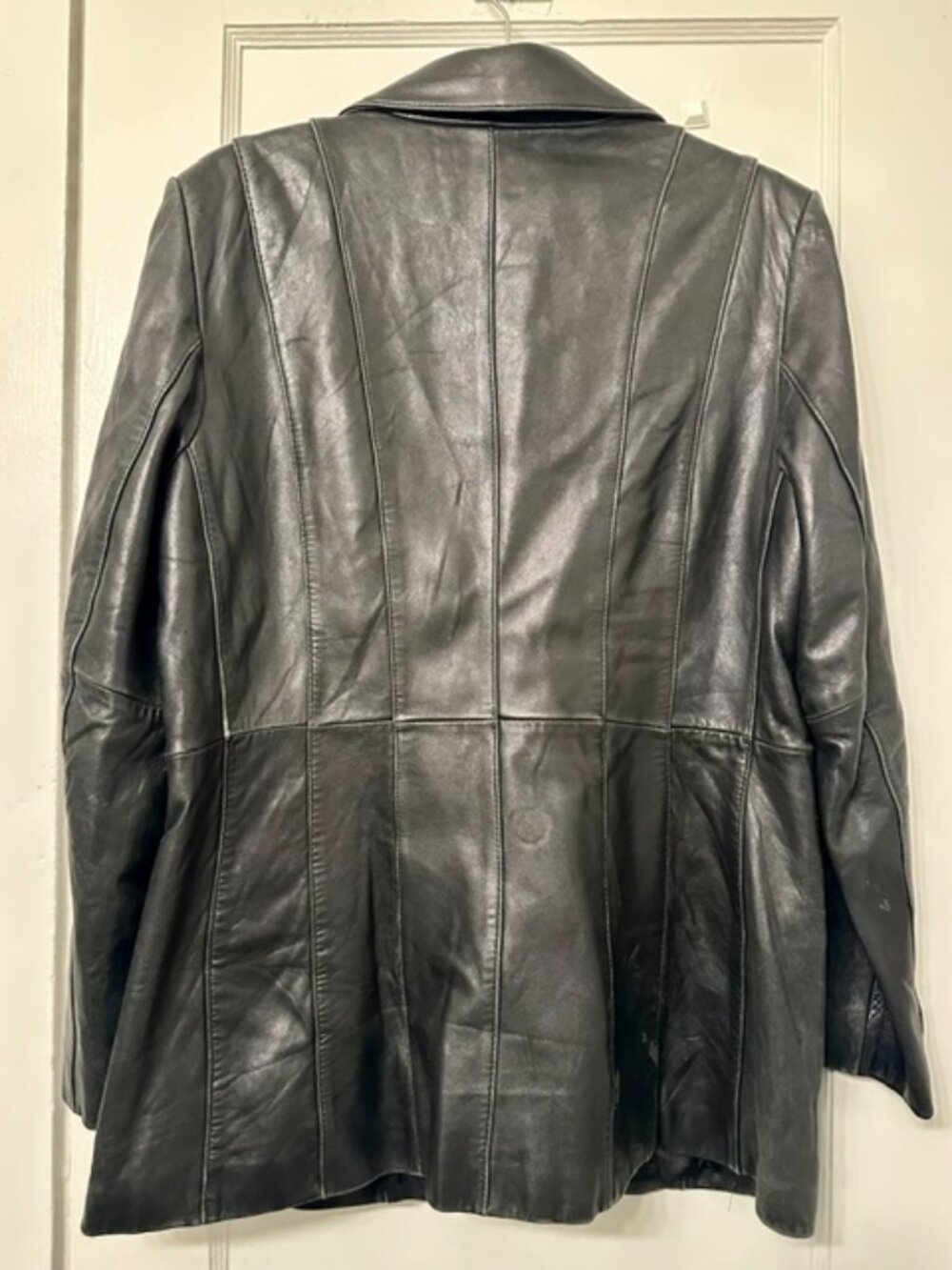 Worthington Genuine Lambskin Button Up Leather Blazer Jacket - Picture 2 of 2